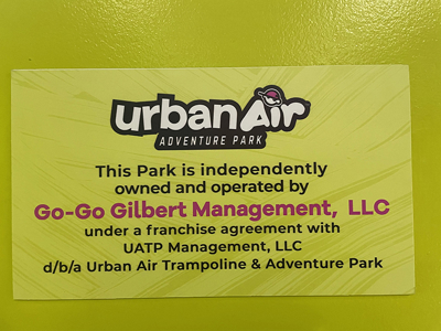 Urban Air Interior Information Sign Photo